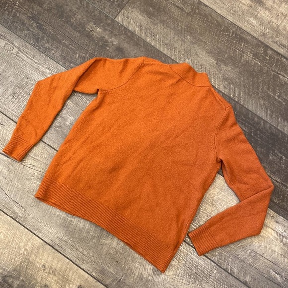 LOFT Burnt Orange Grandpa Chic button Down Cardigan Sweater Small - Picture 8 of 8